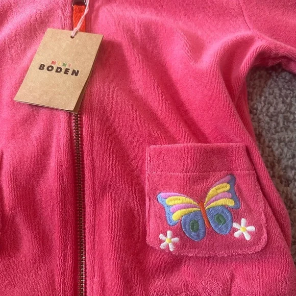 Mini Biden matching set pink toweling jacket (3-4 years) and shorts (3T) - Picture 2 of 4